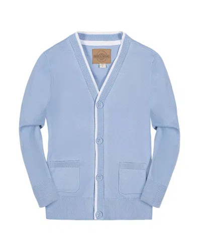 Hope & Henry Cardigan Sweater In Blue