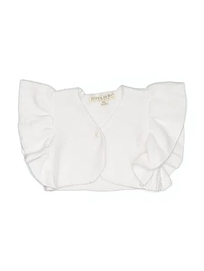 Pre-owned Hope & Henry Kids' Cardigan Sweater In Ivory