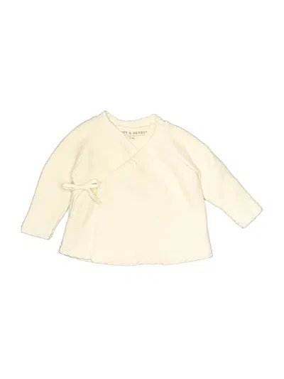 Pre-owned Hope & Henry Babies' Cardigan Sweater In Ivory