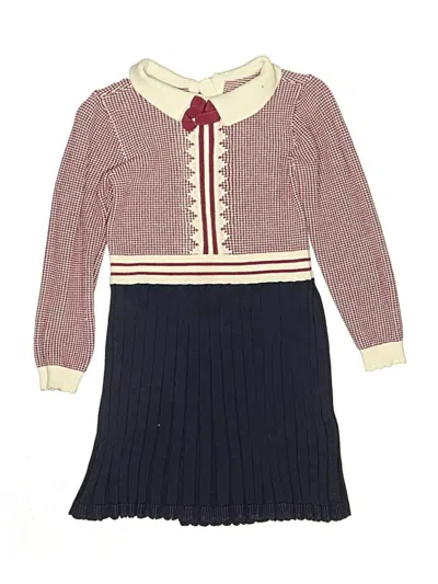 Pre-owned Hope & Henry Kids' Dress In Burgundy