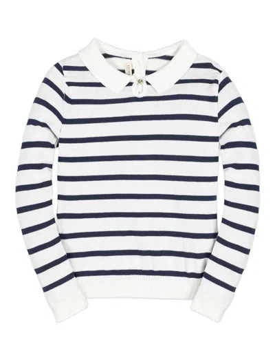 Hope & Henry French Keyhole Sweater In White