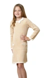 Hope & Henry Girls' Bow Sweater Dress, Toddler In Neutral