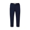 Hope & Henry Babies'  Girls' Button Cuff Ponte Pant, Toddler In Navy Button Cuff