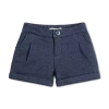 Hope & Henry Girls' Fleece Dress Short, Toddler In Navy Herringbone Fleece
