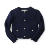 Hope & Henry Baby Girls' Milano Stitch Cardigan, Infant In Navy