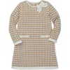 Hope & Henry Girls' Organic Bow Sweater Dress, Kids In Antique White