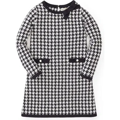 Hope & Henry Girls' Bow Sweater Dress, Kids In Black And White