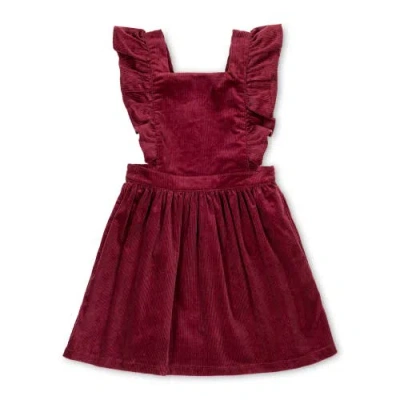 Hope & Henry Girls' Organic Corduroy Ruffle Jumper, Kids In Oxblood Cord