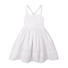 Hope & Henry Kids'  Girls' Organic Embroidered Special Sundress, Toddler In White