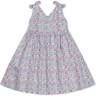 Hope & Henry Babies'  Girls' Organic Eyelet Bow Shoulder Dress, Toddler In Flower Show Floral