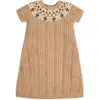 Hope & Henry Girls' Organic Fair Isle Cable Sweater Dress, Kids In Ivory Fair Isle Cable