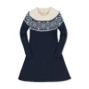 Hope & Henry Girls' Organic Fair Isle Raglan Sweater Dress, Kids In Ski Lodge Intarsia