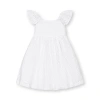 Hope & Henry Girls' Organic Flutter Sleeve Eyelet Dress, Kids