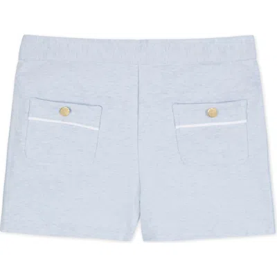Hope & Henry Babies'  Girls' Organic French Terry Pull-on Short, Toddler In Light Blue Heather
