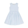 Hope & Henry Girls' Organic Pleated Sweater Dress, Kids In Light Blue Heather