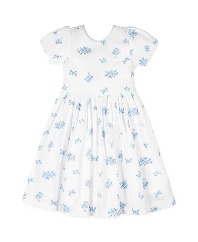 Hope & Henry Kids' Organic Puff Sleeve Sateen Party Dress In Multi