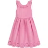 Hope & Henry Girls' Organic Ruffle Collar Party Dress, Toddler In Classic Pink