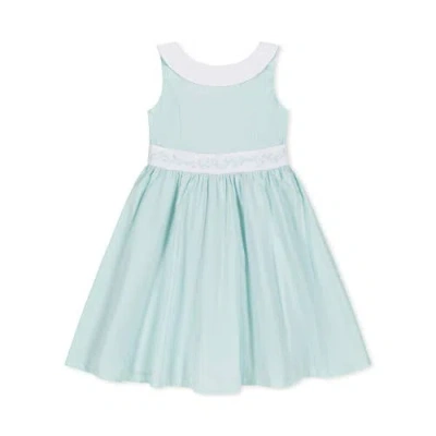 Hope & Henry Girls' Organic Sateen Party Dress, Kids In Pale Green