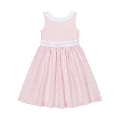 Hope & Henry Babies'  Girls' Organic Sateen Party Dress, Toddler In Pale Pink