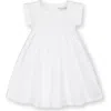 Hope & Henry Girls' Organic Seersucker Empire Waist Dress, Kids In White Seersucker