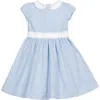 Hope & Henry Girls' Organic Seersucker Peter Pan Collar Dress, Kids In Blue Seersucker