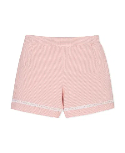 HOPE & HENRY GIRLS' ORGANIC SEERSUCKER PULL-ON SHORT - LITTLE KID, BIG KID