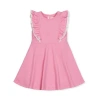 Hope & Henry Girls' Organic Sleeveless Knit Pinafore Dress, Toddler In Classic Pink