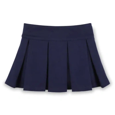 Hope & Henry Babies'  Girls' Ponte Pleated Skort, Toddler In Navy