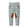 Hope & Henry Babies'  Girls' Ponte Riding Pant, Infant In Gray And White Plaid