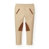 Hope & Henry Girls' Ponte Riding Pant, Kids In Medium Khaki