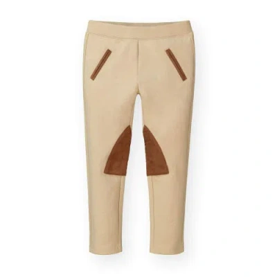 Hope & Henry Girls' Ponte Riding Pant, Kids In Medium Khaki