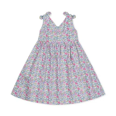 Hope & Henry Babies'  Girls' Sleeveless Bow Shoulder Swing Dress, Infant In Flower Show Floral
