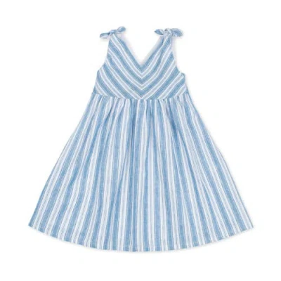 Hope & Henry Babies'  Girls' Sleeveless Bow Shoulder Swing Dress, Infant In White Eyelet
