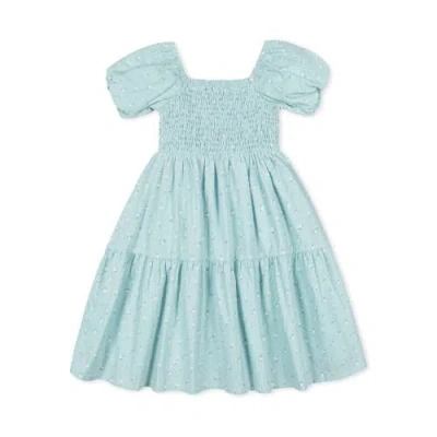 Hope & Henry Babies'  Girls' Smocked Bubble Sleeve Dress, Toddler In Tea Room Floral