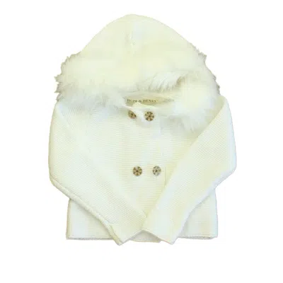 Pre-owned Hope & Henry Kids'  Girls White Cardigan