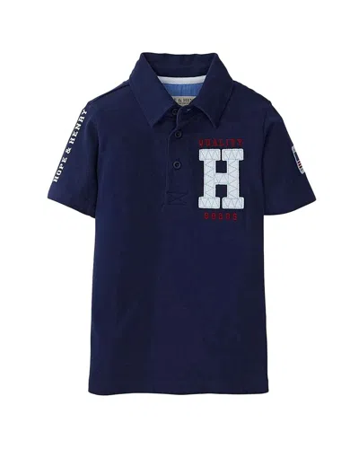 Hope & Henry Jersey Polo In Blue