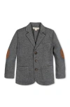 Hope & Henry Kids' Fleece Suit Blazer Made With Organic Cotton In Gray