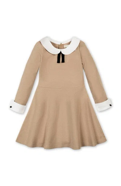 Hope & Henry Kids' French Look Ponte Dress With Bow In Multi