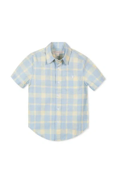 Hope & Henry Kids' Linen Short Sleeve Shirt In Multi