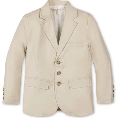 Hope & Henry Kids' Linen Suit Jacket In Neutral