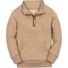 Hope & Henry Kids' Long Sleeve Quilted Kanga Half Zip Pullover In Brown