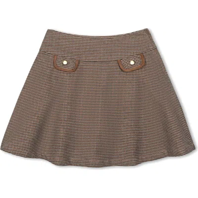 Hope & Henry Kids' Organic Circle Skirt With Pocket Detail In Brown