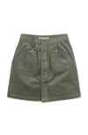 Hope & Henry Kids' Organic Corduroy Button Front Skirt In Green