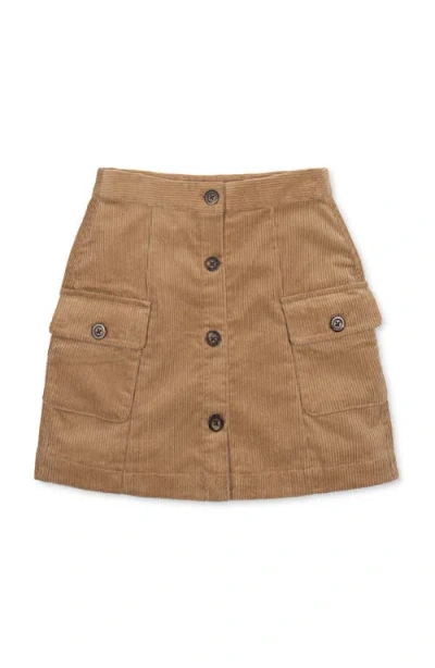 Hope & Henry Kids' Organic Corduroy Button Front Skirt In Neutral