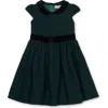 Hope & Henry Kids' Organic Flutter Sleeve Peter Pan Collar Party Dress In Green