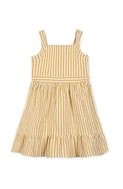 Hope & Henry Kids' Organic Knit Tank Sundress With Flounce In Yellow