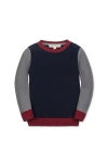Hope & Henry Kids' Organic Long Sleeve Crewneck Pullover Sweater In Black