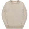 Hope & Henry Kids' Organic Long Sleeve Crewneck Pullover Sweater In Neutral
