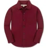 Hope & Henry Kids' Organic Long Sleeve Flannel Button Down Shirt In Burgundy