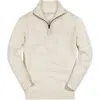 Hope & Henry Kids' Organic Long Sleeve Half Zip Cable Pullover Sweater In Neutral